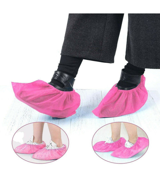 10 EINWEG-SCHUHÜBERZÜGE EINWEG-SCHUHÜBERZÜGE DPI 40X15CM ROSA