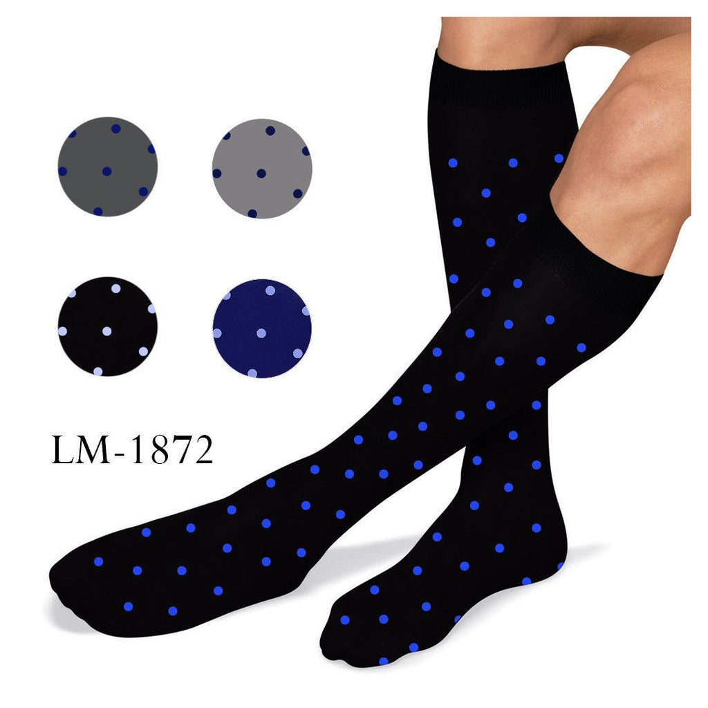 12 PAAR HERREN BAUMWOLLE LANGE SOCKEN SORTIERT SCHWARZ BLAU ANTHRAZIT POLKA DOT