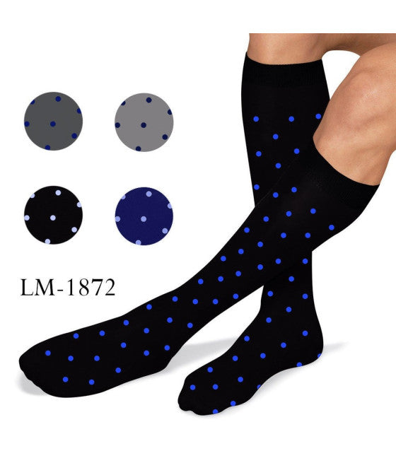 12 PAAR HERREN BAUMWOLLE LANGE SOCKEN SORTIERT SCHWARZ BLAU ANTHRAZIT POLKA DOT