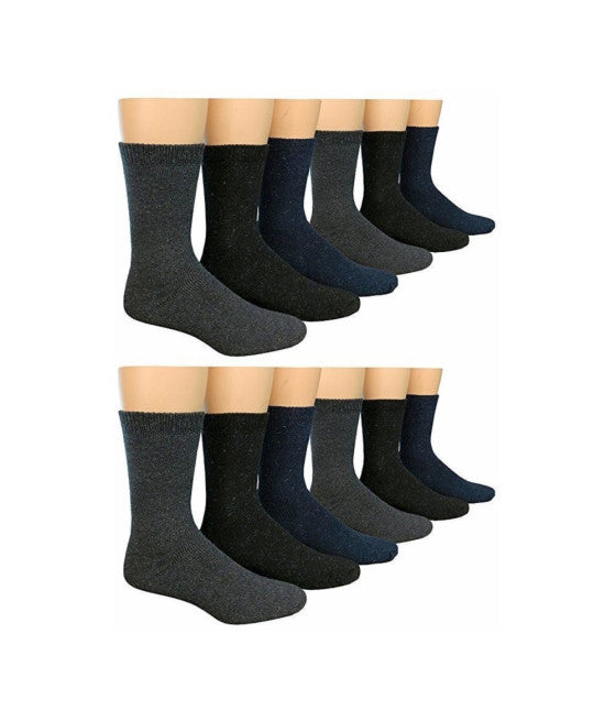 12 PAIA CALZE CALZINI UOMO A METà POLPACCIO CALDO COTONE MISTO COLORE TG 40/46