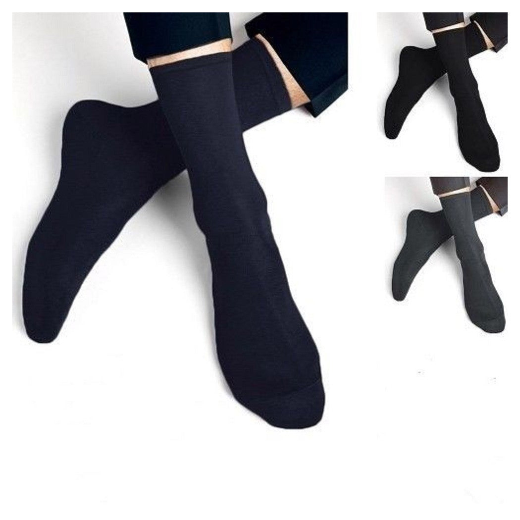 12 PAIA CALZE CALZINI UOMO A METà POLPACCIO CALDO COTONE MISTO COLORE TG 40/46