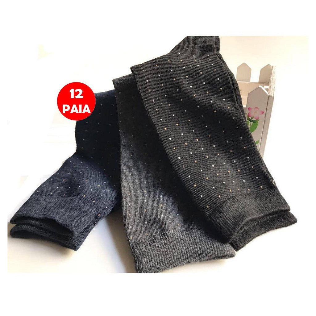 12PAIA CALZE CALZINI POIS UOMO META POLPACCIO IN COTONE CALDO TG 40/46