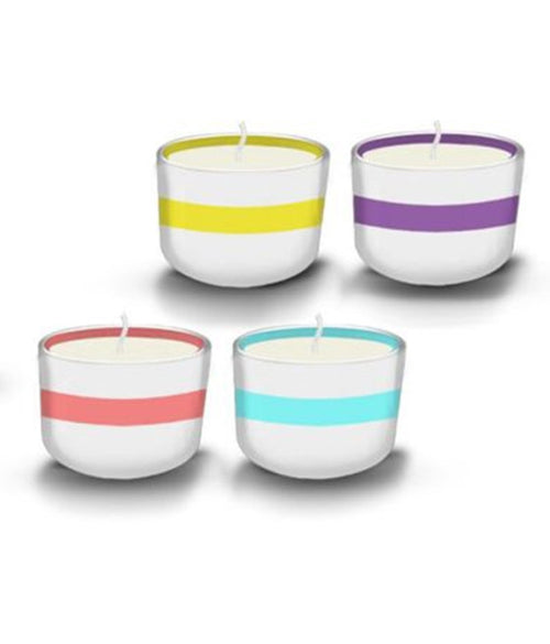 12pc Zitronengrance Kerze 90gr Keramikfarbige Reihe Insektenabweisend