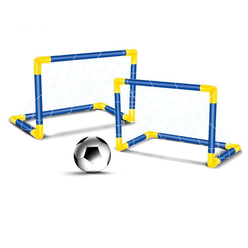 2ER SET FUSSBALLTORE MIT NETZ FÜR KINDER 51X43X85CM MIT BALL FÜR DEN AUSSENEINSATZ