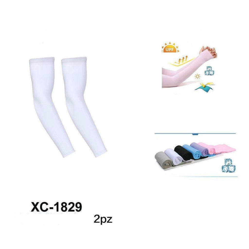 2PZ MANICA BRACCI MANICOTTI CICLISMO PROTECTION SOLAR BICI FISHING GOLF