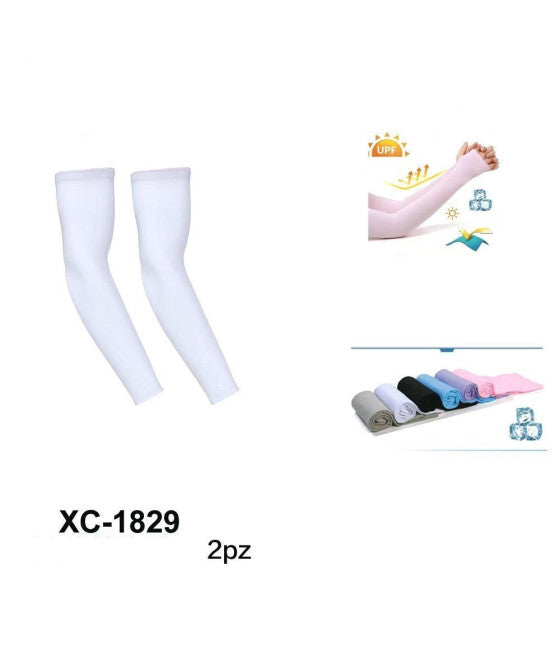 2PZ MANICA BRACCI MANICOTTI CICLISMO PROTECTION SOLAR BICI FISHING GOLF