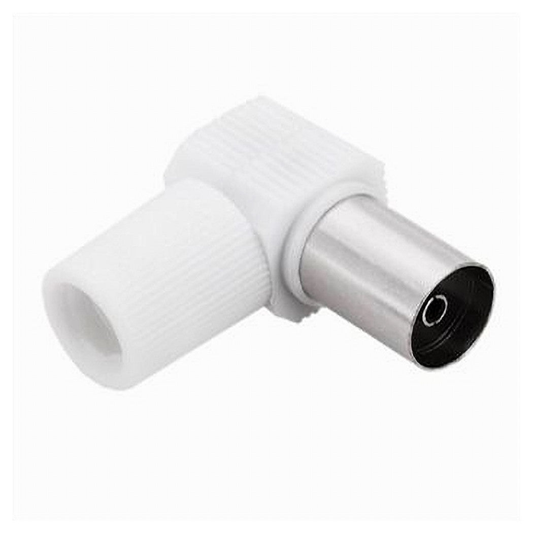 2 Stück 90° abgewinkelter TV-Antennenstecker, weibliches TV-Kabel C-088