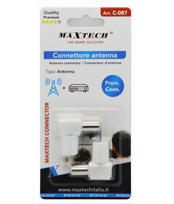 2 STÜCK RECHTWINKLIGER TV-ANTENNENANSCHLUSS C-087