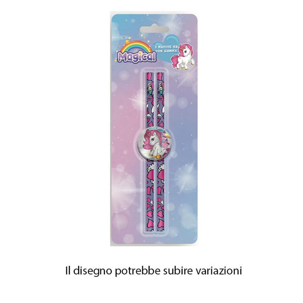 2 stücke Hb Bleistifte mit runder Gummi Magie Grafik Unicorn Girls 737908
