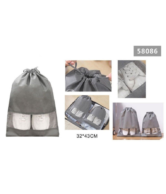 2 PZ BORSA SACCA PORTA SCARPE PORTASCARPE SPORT 32X43CM 58086