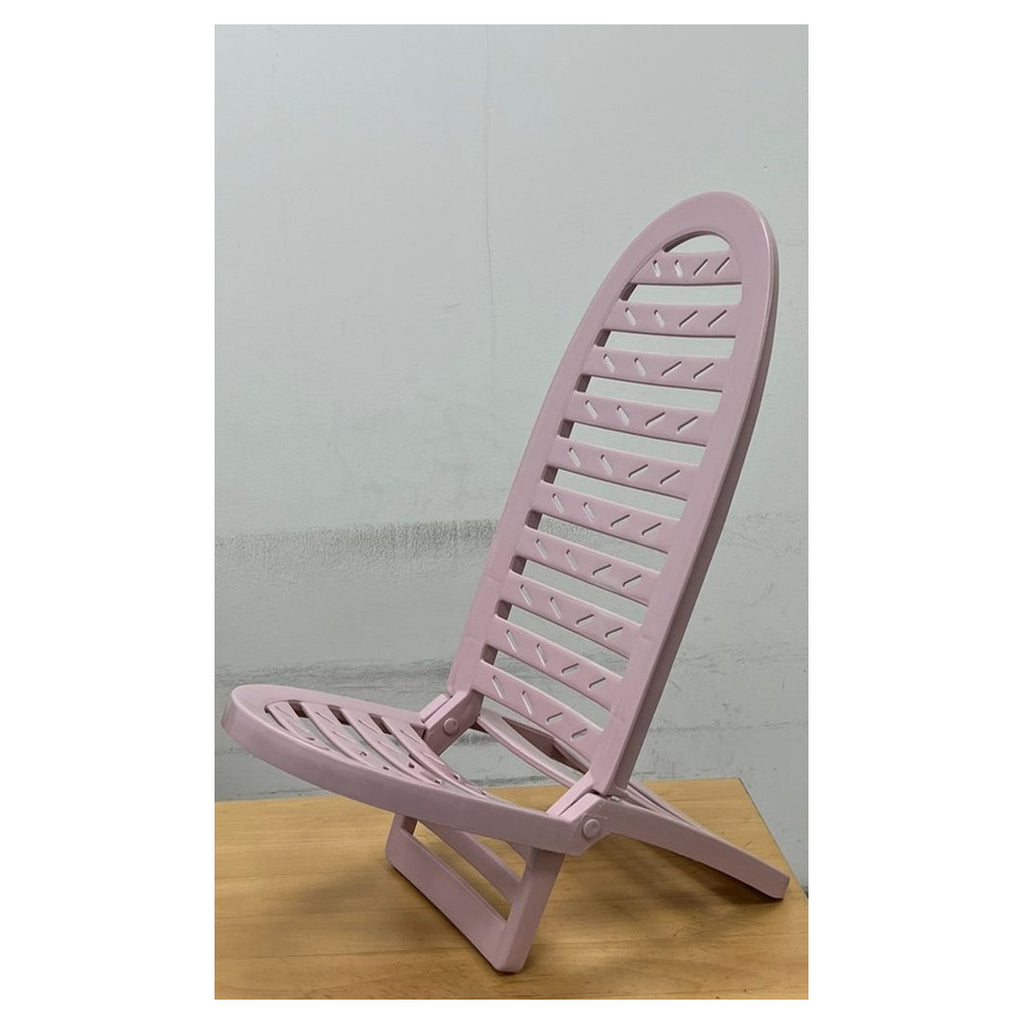 2PZ SPIAGINA PIEGHEVOLE ROSA CIPRIA IN PLASTIC 40X40X86CM MARE PISCINA