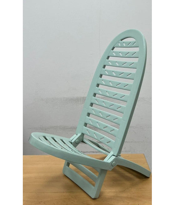 2PZ SPIAGGINA PIEGHEVOLE VERDE ACQUAMARINA PLASTIC 40X40X86CM 023510