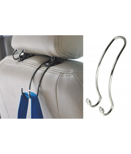 2PCS AUTOSITZ HAKEN KOPFSTÜTZE METALL GEPÄCKHALTER GRIFF