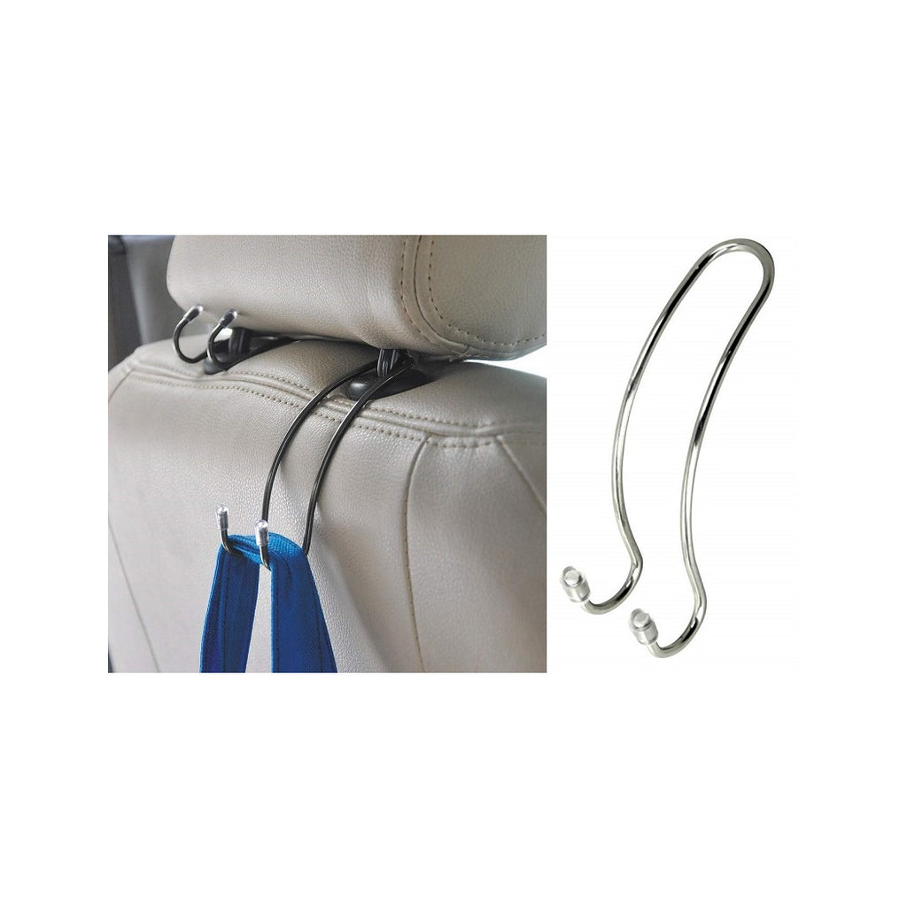 2PCS AUTOSITZ HAKEN KOPFSTÜTZE METALL GEPÄCKHALTER GRIFF