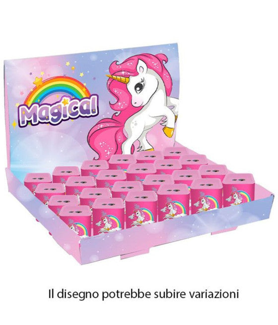 24 stück quadratisch blechstift spitzer doppelt loch einhorn mädchen 738042