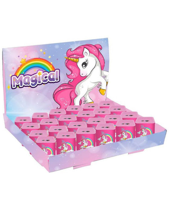 24 stück quadratisch blechstift spitzer doppelt loch einhorn mädchen 738042