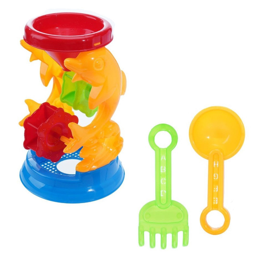 3 stücke Strand Strand Spiel mit Delphin Mühle Rake Palette 258278