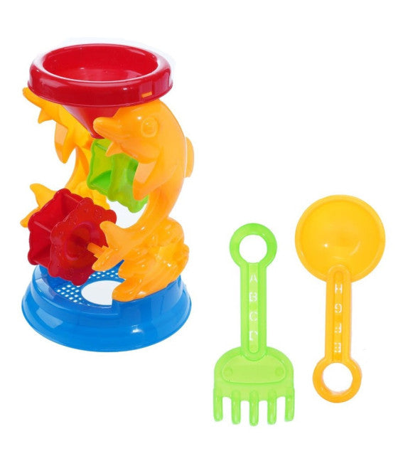 3 stücke Strand Strand Spiel mit Delphin Mühle Rake Palette 258278