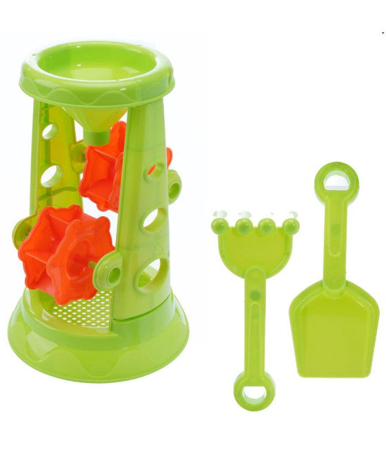 3 stücke Strand Strand Spiel mit Mühle Sanduhr Rake 258257