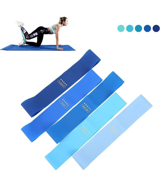 5 ELASTISCHE BÄNDER FITNESS WIDERSTAND LATEX VERSCHIEDENE ÜBUNGEN YOGA PALEST