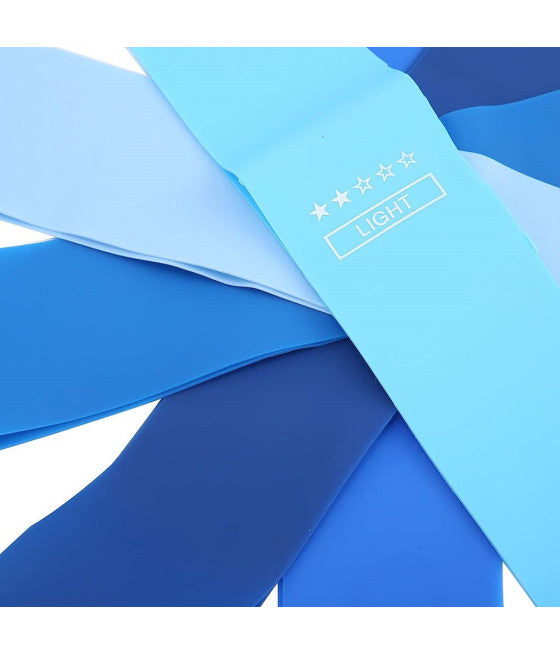 5 ELASTISCHE BÄNDER FITNESS WIDERSTAND LATEX VERSCHIEDENE ÜBUNGEN YOGA PALEST