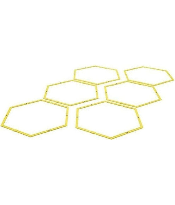 6 SECHSECKIGE REIFEN BEWEGLICHKEITSTRAINING TURNHALLE ÜBUNGEN 40CM