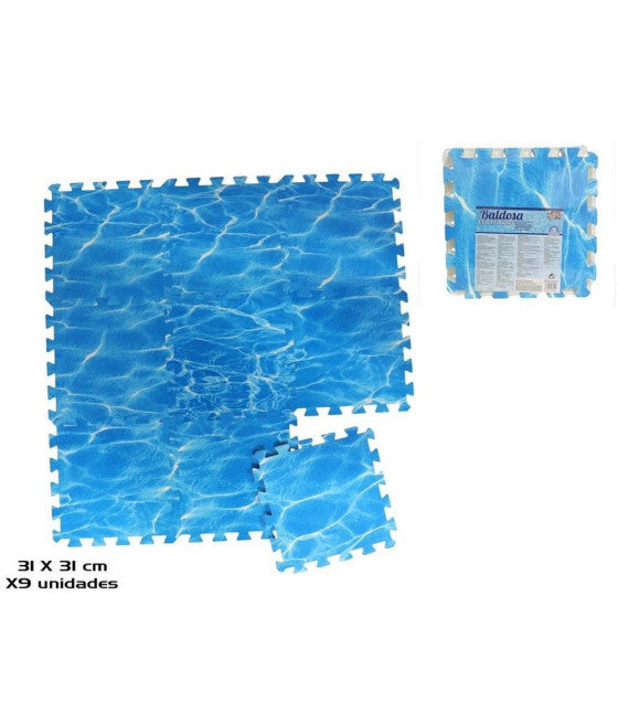 9PCS TILE DESIGN WATER 31X31X1CM PUZZLE EVA SWIMMING POOL PROTECTOR