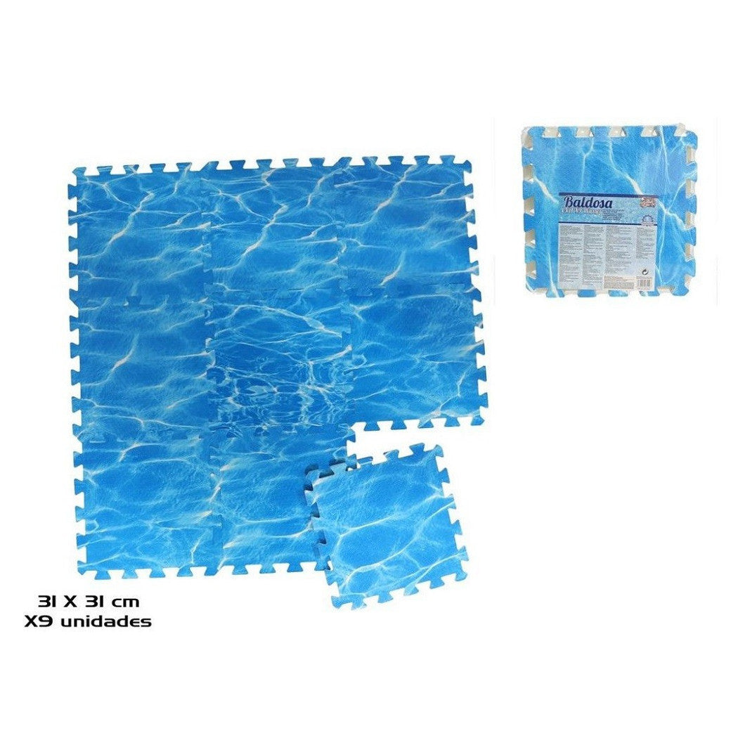 9PCS TILE DESIGN WATER 31X31X1CM PUZZLE EVA SWIMMING POOL PROTECTOR