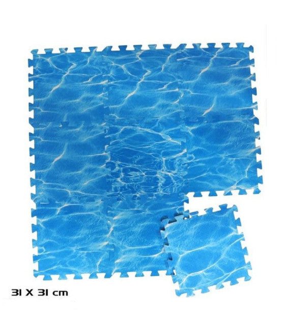 9PCS TILE DESIGN WATER 31X31X1CM PUZZLE EVA SWIMMING POOL PROTECTOR