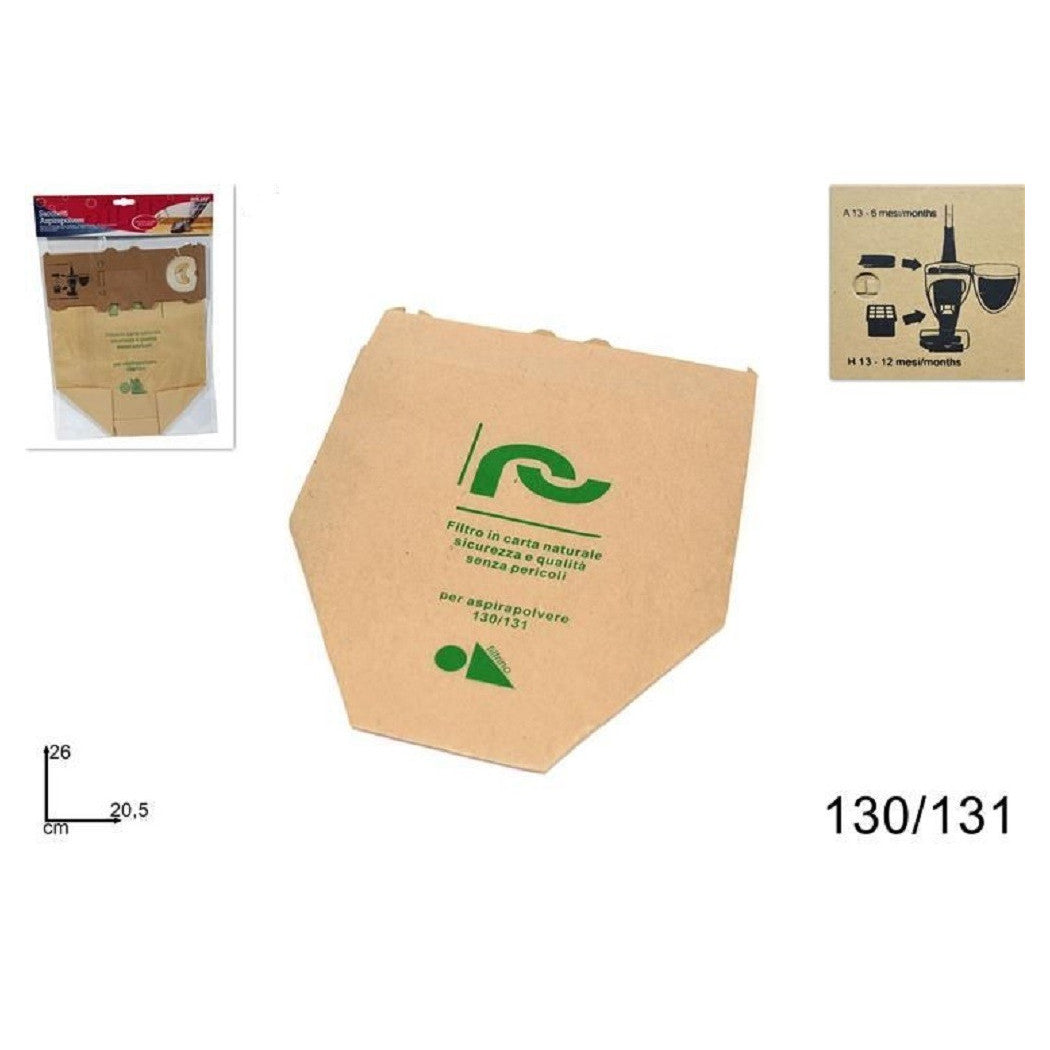 12 BEUTEL FILTERBEUTEL NATURPAPIER STAUBSAUGER MODELLE 130/131