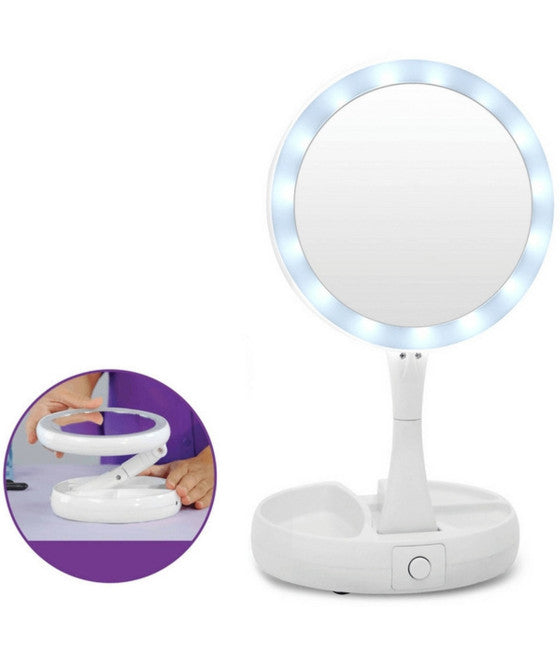 3X ZOOM TISCHSPIEGEL MIT STÄNDER + 360 GRAD DREHUNG FRAUEN SCHÖNHEIT