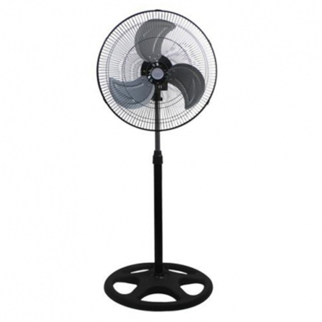 3-FLÜGELIGER OSZILLIERENDER BODENVENTILATOR AUS ALUMINIUM, DURCHMESSER 45 CM, RUNDER SOCKEL