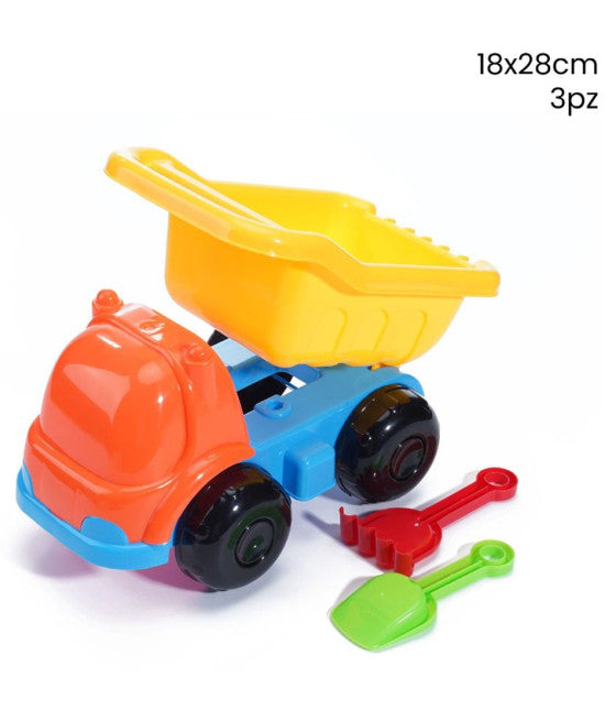 3PZ-Strand-Set-Kipper-LKW mit Rechen-Gaming-Scoop 258265