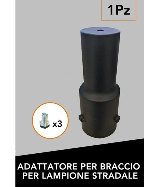 Adapter für Armscheinwerferrad RADDER LAMPIO Metall 3 Schrauben PT-58mm