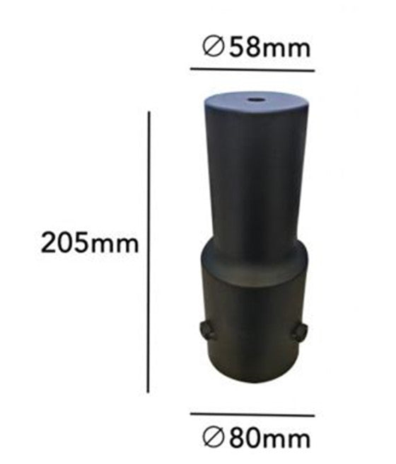 Adapter für Armscheinwerferrad RADDER LAMPIO Metall 3 Schrauben PT-58mm