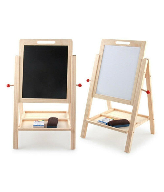 2-SEITIGE KINDERTAFEL AUS HOLZ STAFFELEI MALERKREIDE STIFTE