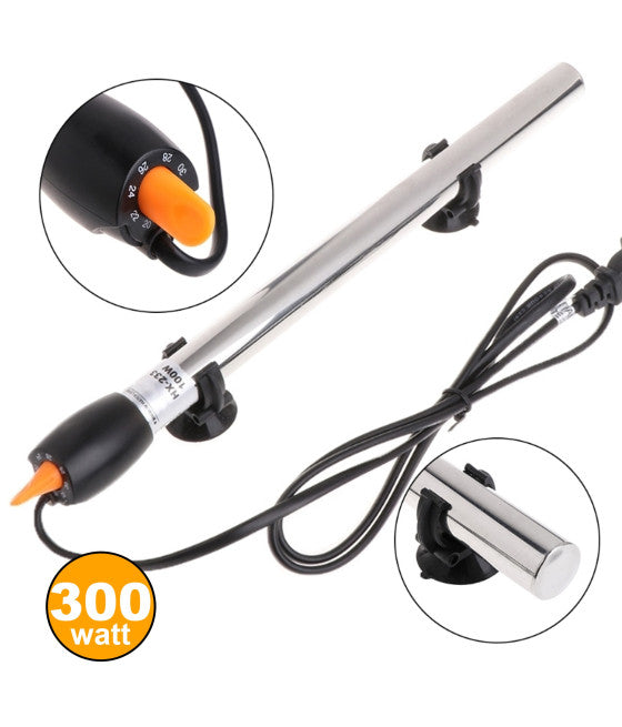 AQUARIENHEIZER 300 W THERMOREGULATOR MIT STAHLTHERMOSTAT