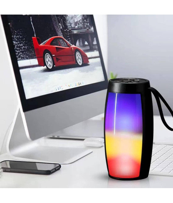 5W STEREO BLUETOOTH TRAGBARER LAUTSPRECHER LED LICHT EXTERNER LAUTSPRECHER