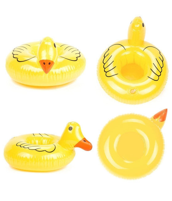AUFBLASBARE ENTE BECHERHALTER SCHWIMMENDE MEER POOL ENTE GLAS
