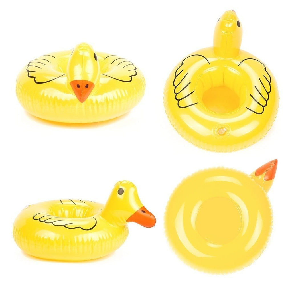 AUFBLASBARE ENTE BECHERHALTER SCHWIMMENDE MEER POOL ENTE GLAS