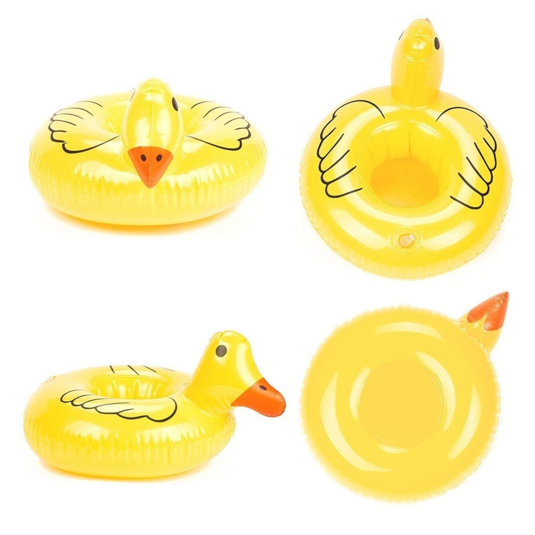 AUFBLASBARE ENTE BECHERHALTER SCHWIMMENDE MEER POOL ENTE GLAS