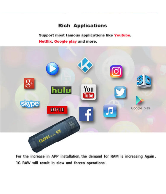 4K ULTRA HD TV STICK MIT FERNBEDIENUNG MEDIA PLAYER 16GB+256GB ANDROIDTV