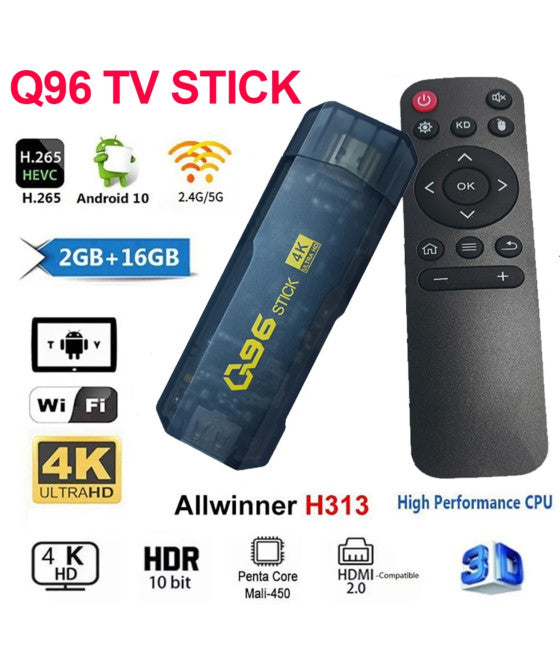 4K ULTRA HD TV STICK MIT FERNBEDIENUNG MEDIA PLAYER 16GB+256GB ANDROIDTV