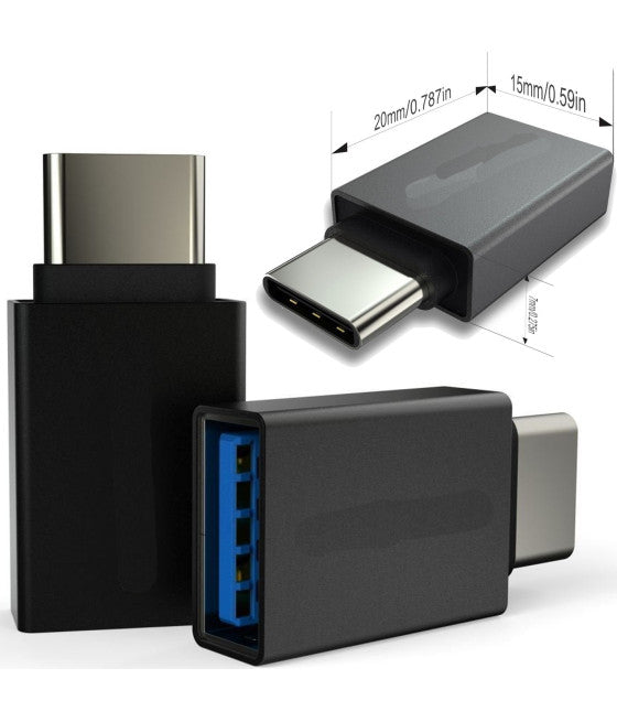 ANSCHLUSSADAPTER TYP C OTG USB TYP-C MÄNNLICH AUF USB A 2.1 WEIBLICH
