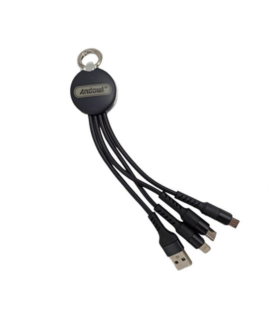 3 IN 1 USB LIGHTNING TYPE-C MICRO USB 0,2 MT Q-C18