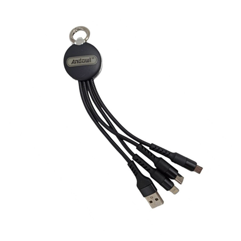 3 IN 1 USB LIGHTNING TYPE-C MICRO USB 0,2 MT Q-C18