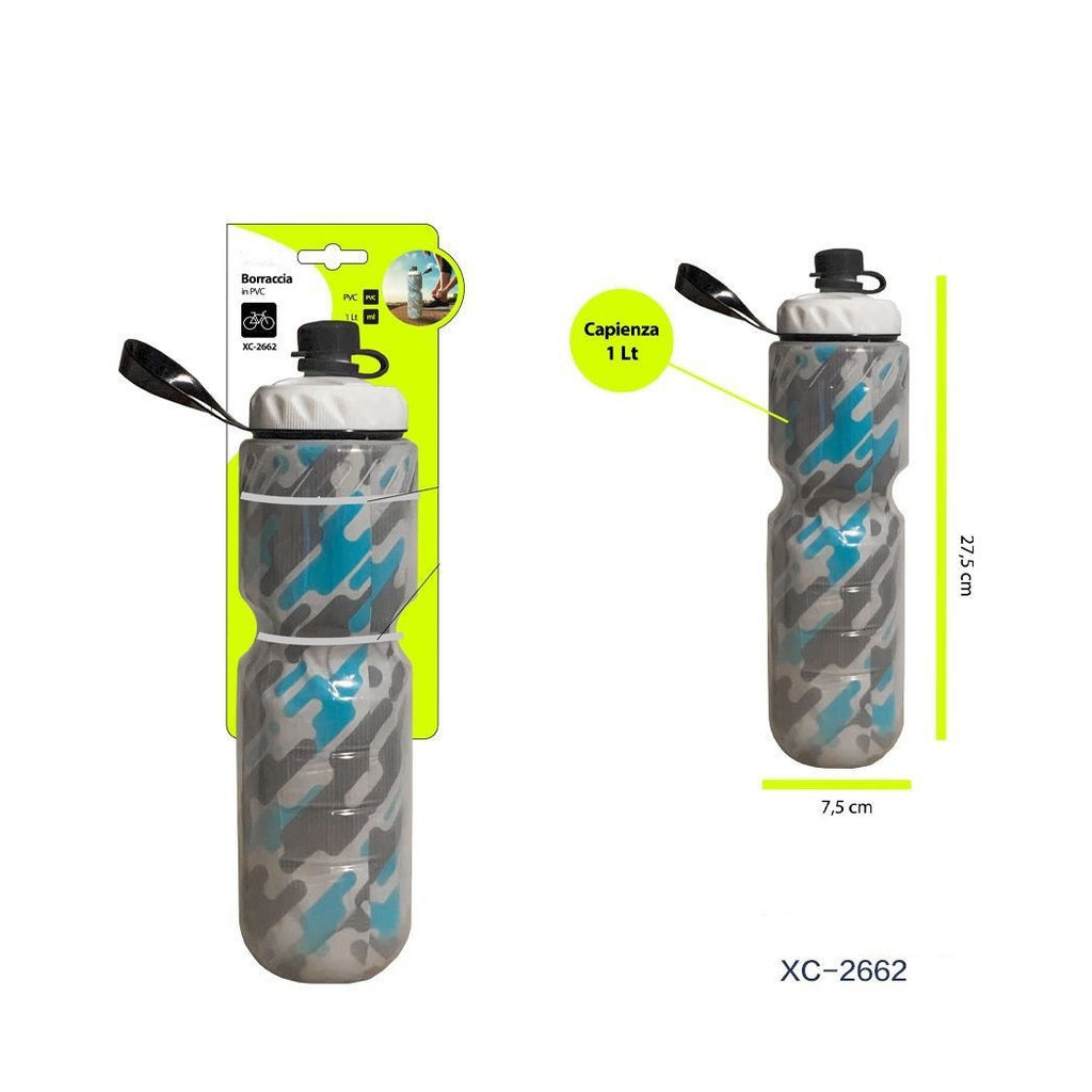 1 LITER KAPAZITÄT PVC WASSERFLASCHE TRAGBAR FAHRRAD SPORT TARNUNG XC-2662