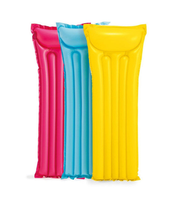 AUFBLASBARE MATRATZE EINFARBIG 3 FARBEN 183 X 69 CM SCHWIMMBAD 59703