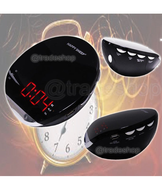 AM/FM DIGITAL LCD LED TISCHUHR RADIO WECKER ROT