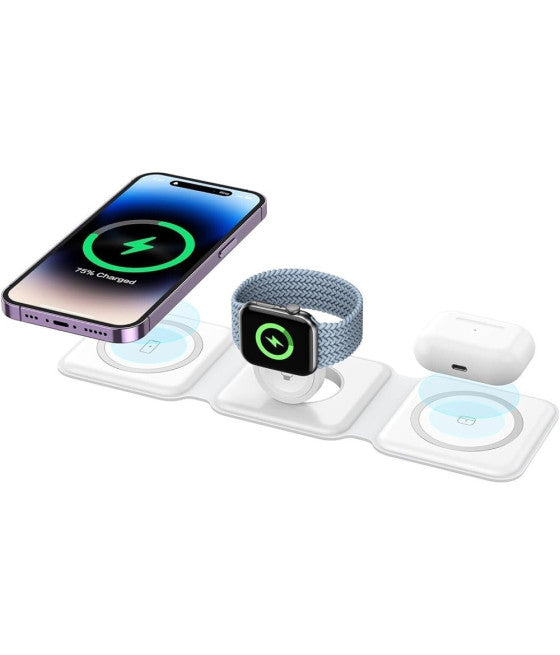 3IN1 DRAHTLOSES LADEGERÄT 15W FALTBARES MAGNETISCHES LADEGERÄT